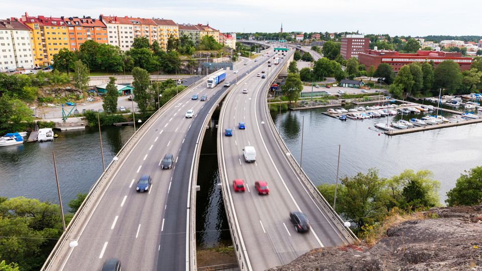 Trafik på Essingeleden, Stockholm